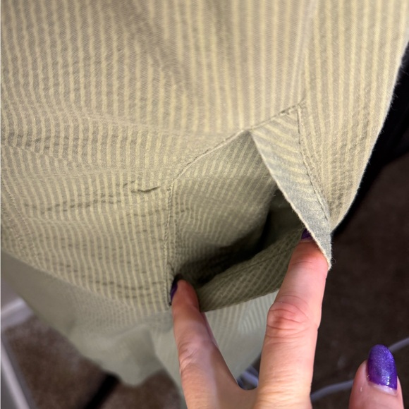 Southern Tide Popover‎ Seersucker Button Up Green T-Shirt Dress- Size Medium - Picture 5 of 12